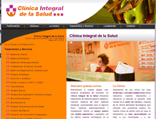 Tablet Screenshot of clinicaintegraldelasalud.com